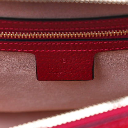 Gucci GG Supreme Monogram Flora Web Small Ophidia Top Handle Shoulder Bag Hibiscus Red 5 of 10