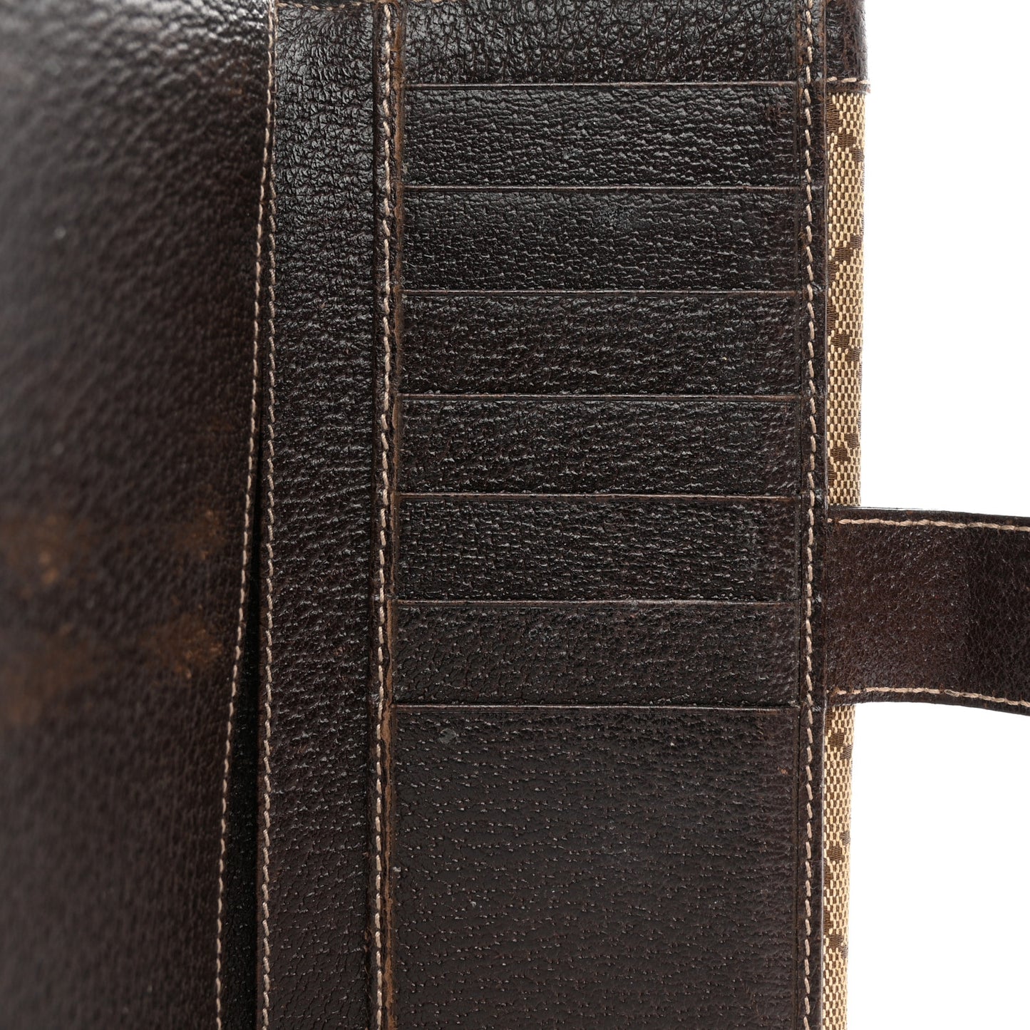 Crystal Monogram Continental Charmy Wallet Brown