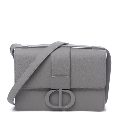 Christian Dior Ultra Matte Grained Calfskin 30 Montaigne Flap Bag Grey 1 of 10