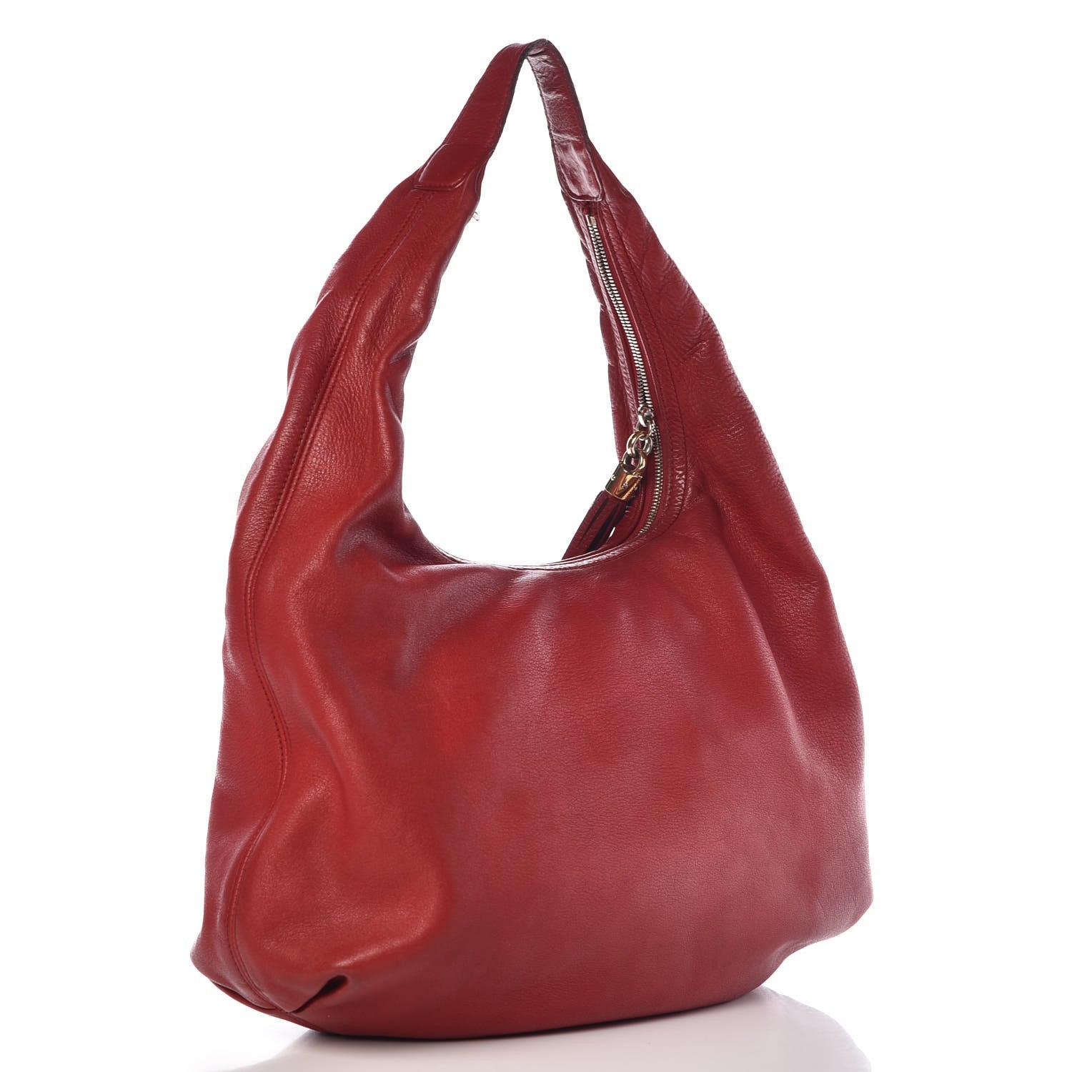 Gucci Pebbled Calfskin Large Soho Hobo Red 3 of 13