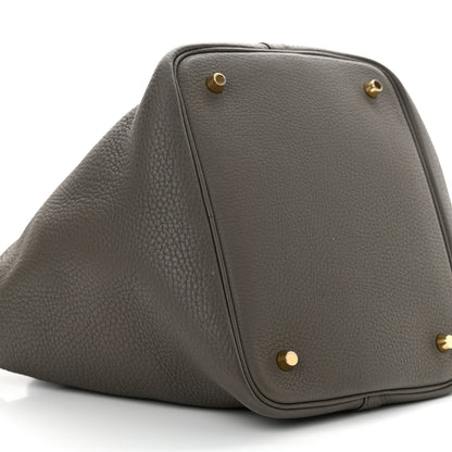 Hermes Taurillon Clemence Picotin Lock 22 MM Etain 9 of 10