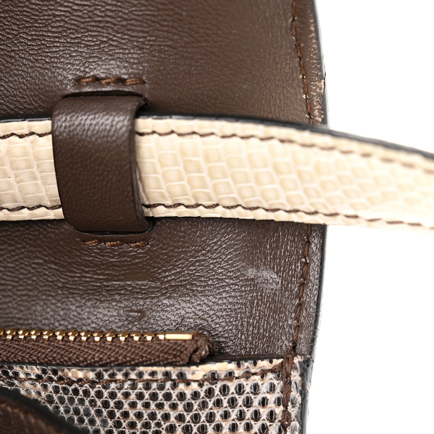 Celine Lizard Medium Classic Box Flap Bag Natural 8 of 10