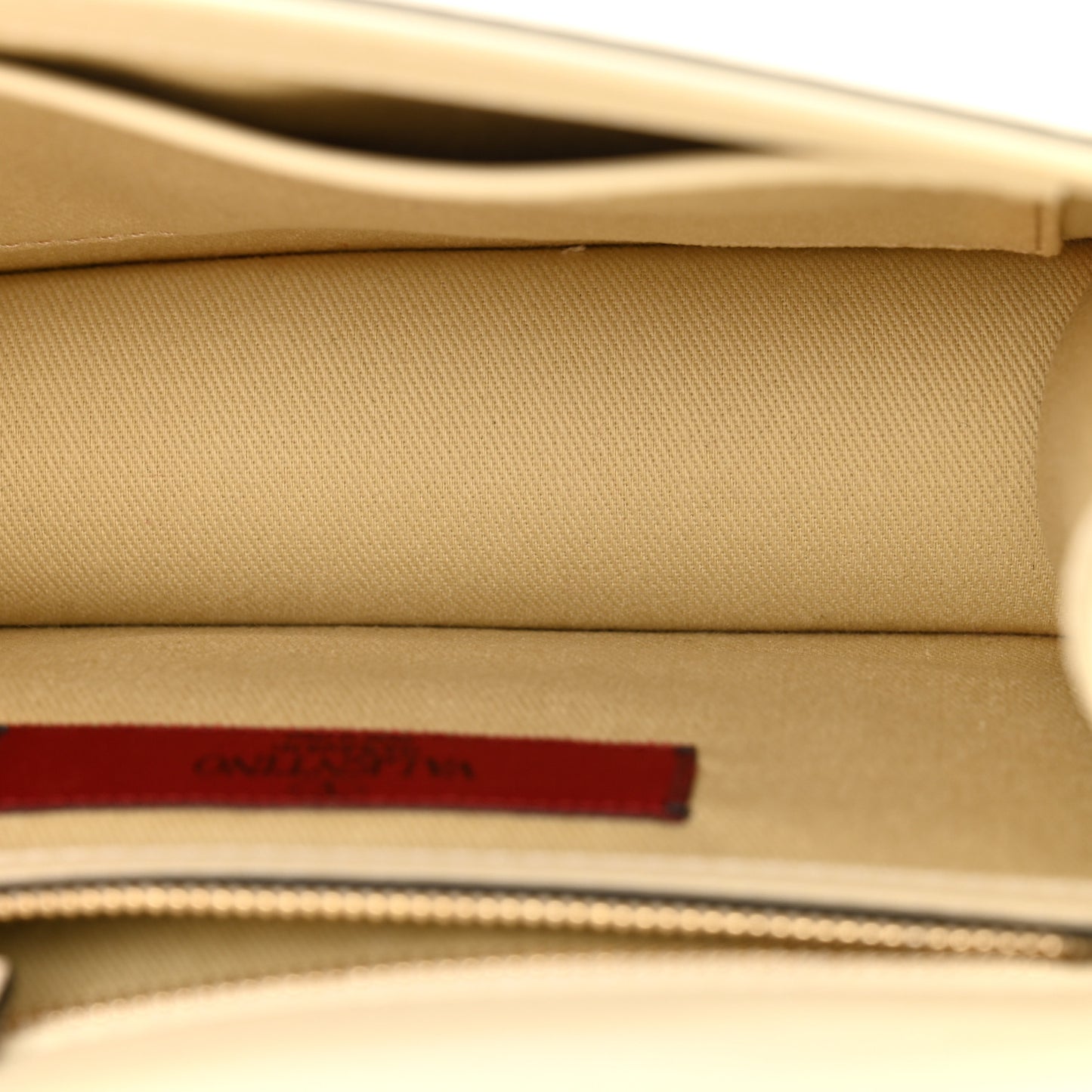 Vitello Small Glam Lock Rockstud Flap Ivory