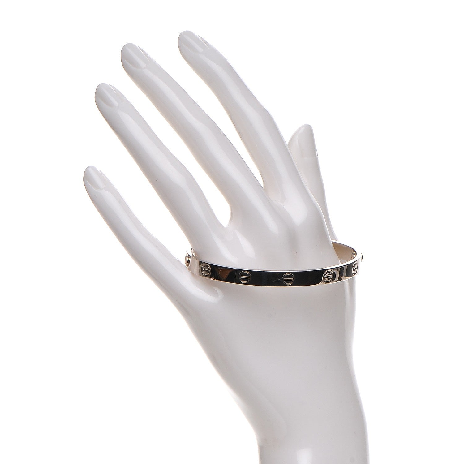 Cartier 18K White Gold LOVE Bracelet 19 2 of 8