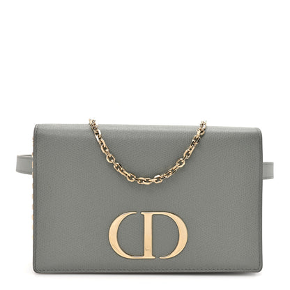 Christian Dior Calfskin 30 Montaigne 2 in 1 Pouch Grey 1 of 20