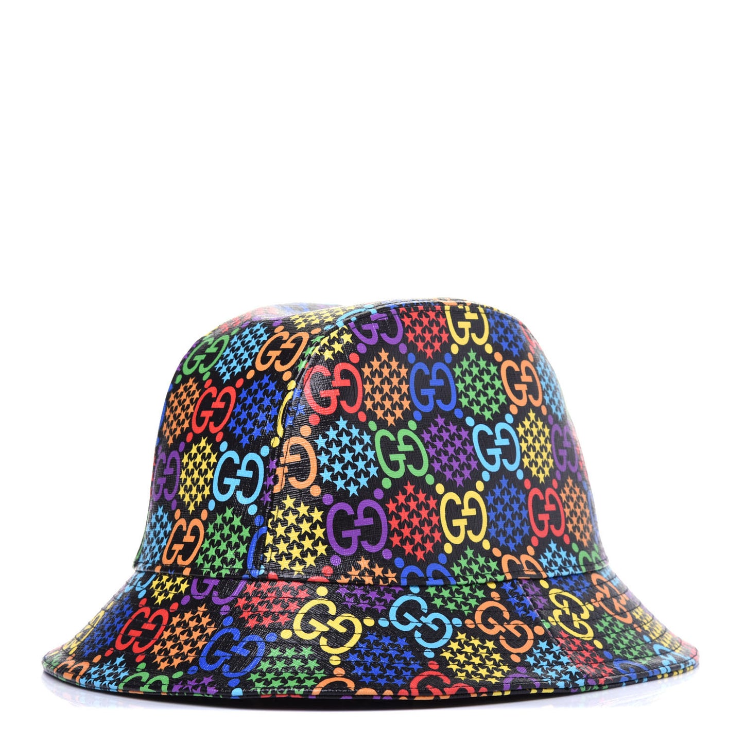 GG Supreme Monogram Psychedelic Fedora Hat L Black Multicolor