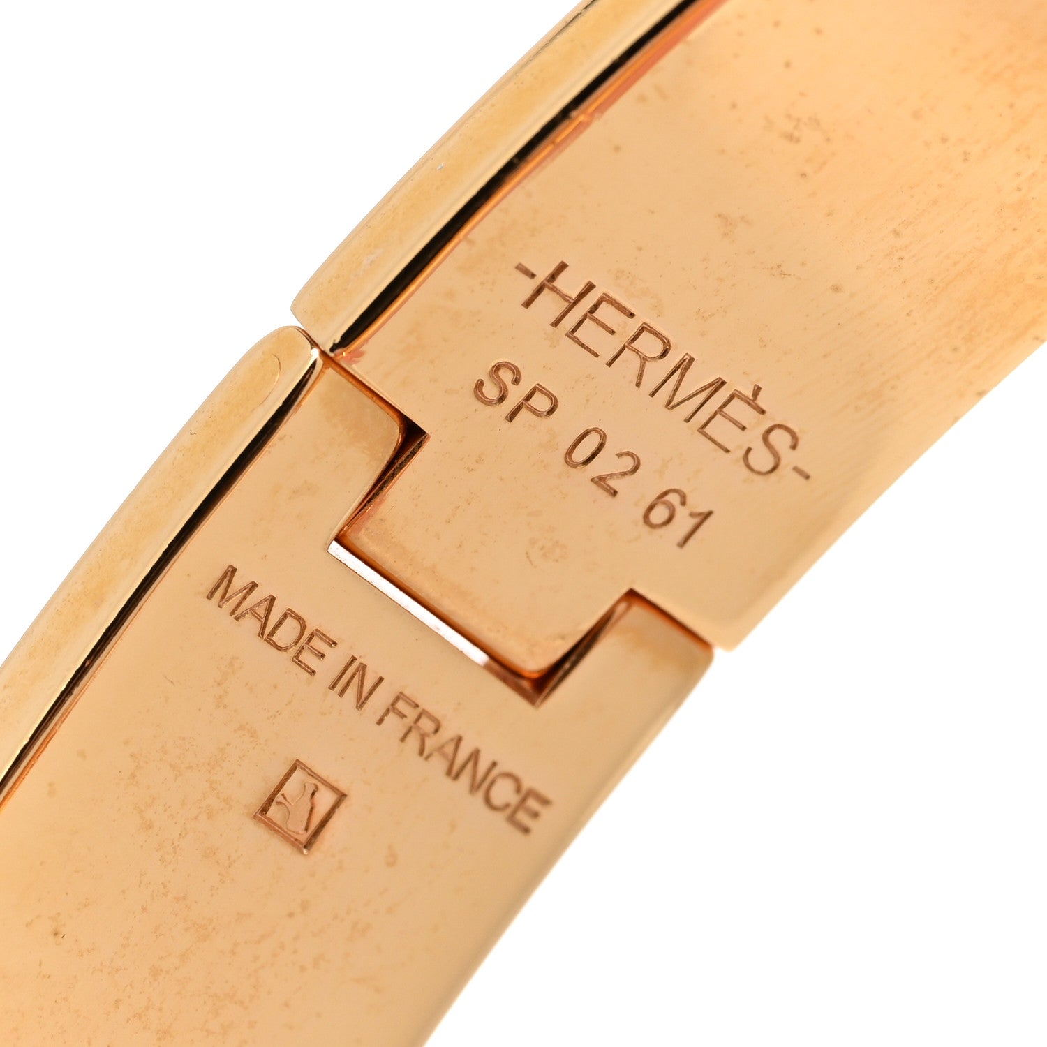 Hermes Enamel Narrow Clic Clac H Bracelet GM Marron Glace 4 of 6