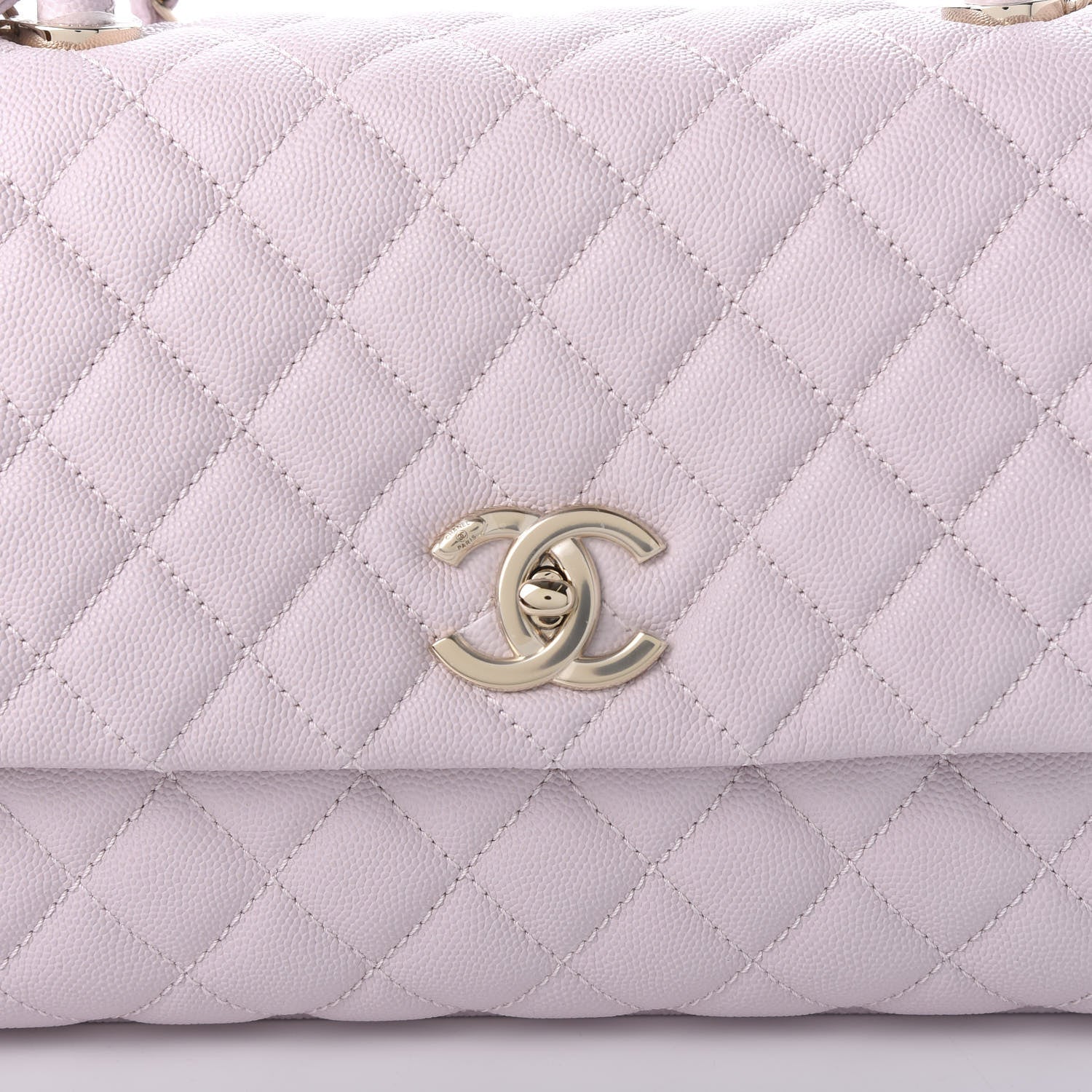 Chanel Caviar Quilted Small Coco Handle Flap Lilas Lilac 7 of 10