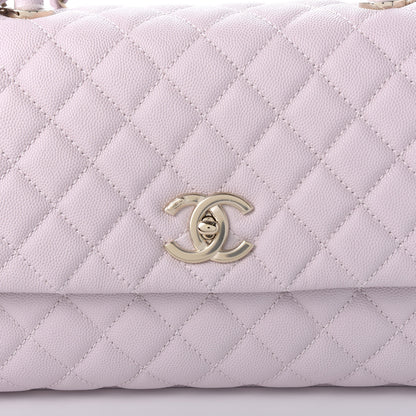 Chanel Caviar Quilted Small Coco Handle Flap Lilas Lilac 7 of 10