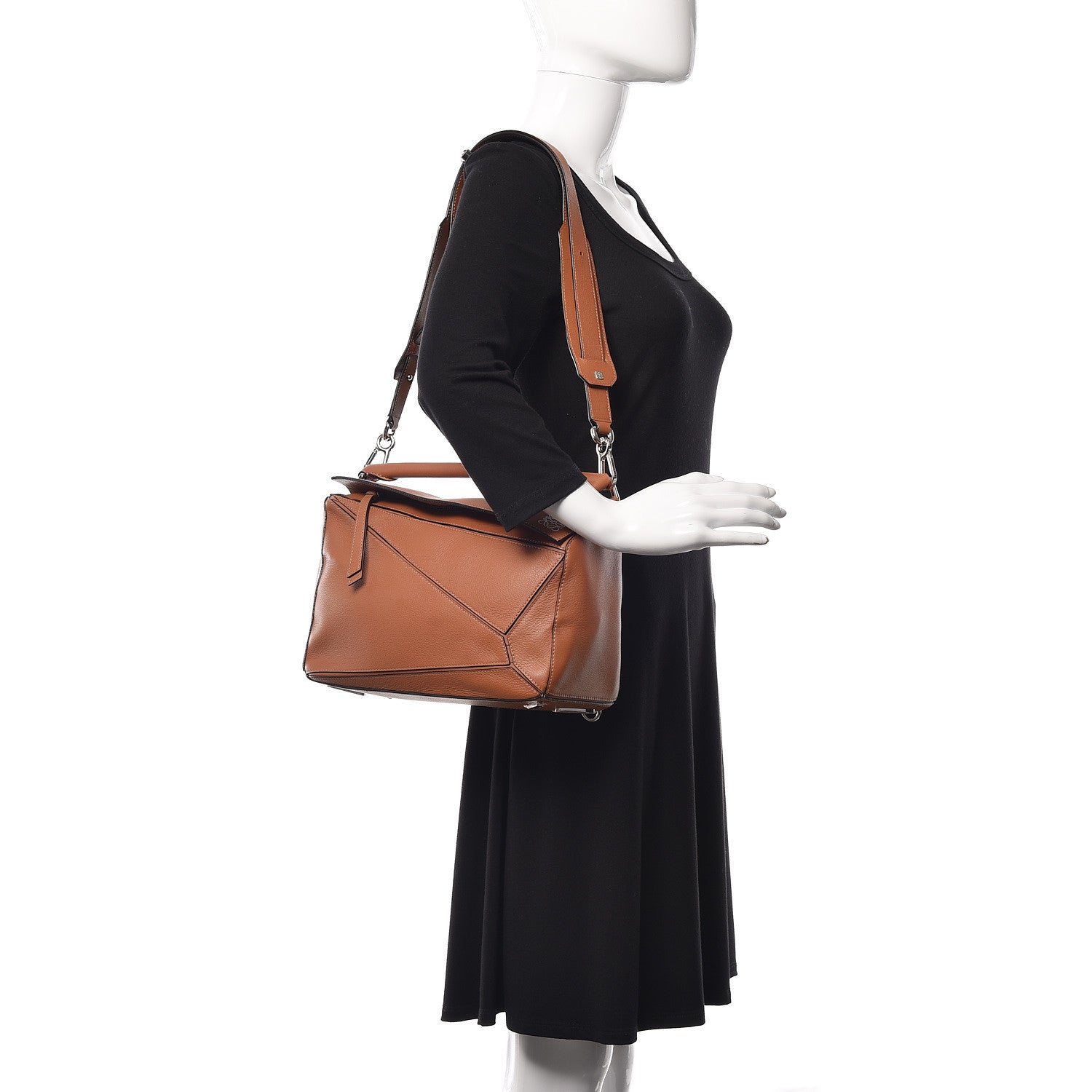 Loewe Calfskin Medium Puzzle Bag Tan 2 of 13