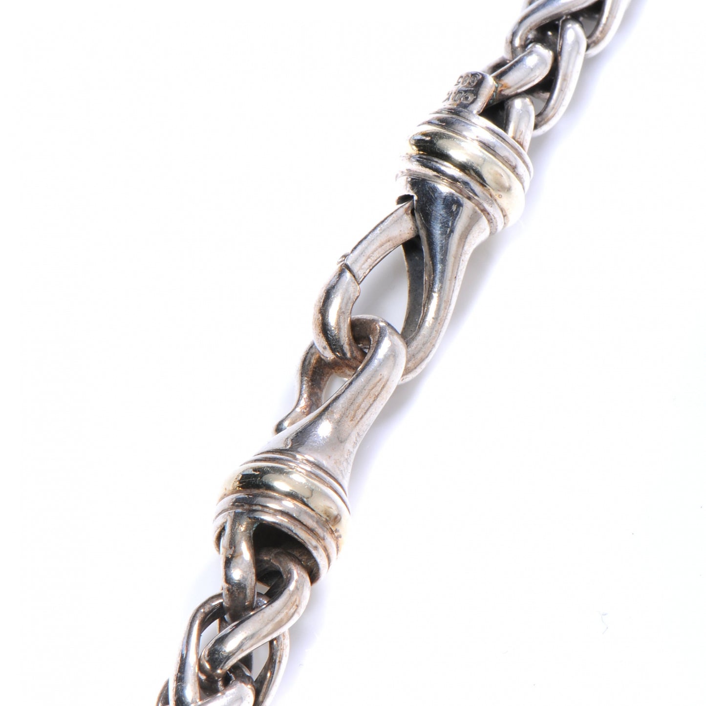 14K Gold Sterling Silver Wheat Chain Necklace