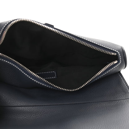 Christian Dior Grained Calfskin Kim Jones Saddle Bag Navy Blue 5 of 10