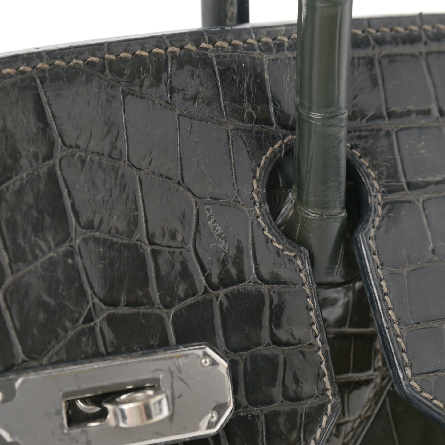 Shiny Niloticus Crocodile Birkin 30 Graphite