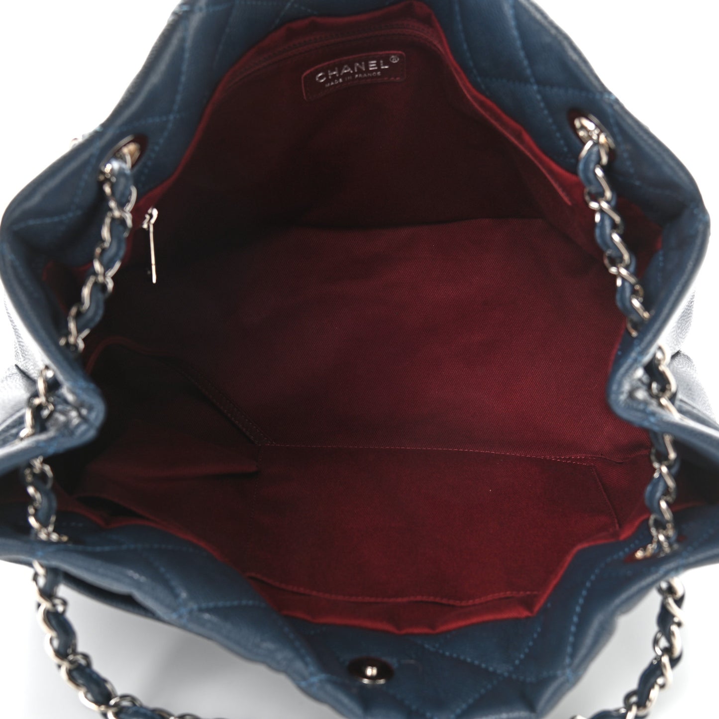 Caviar Timeless CC Soft Tote Navy Blue