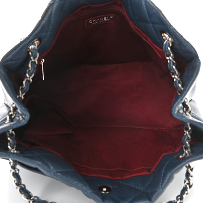 Chanel Caviar Timeless CC Soft Tote Navy Blue 5 of 10