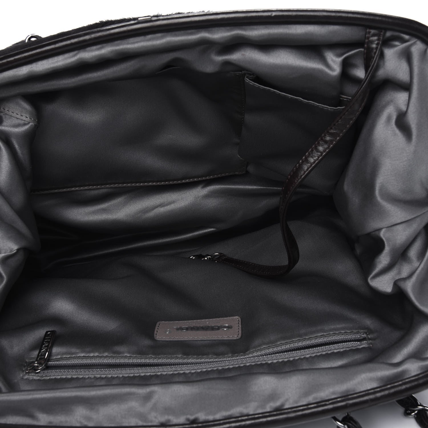 Chanel Pony Hair Sharpei Frame Tote Dark Brown 4 of 6