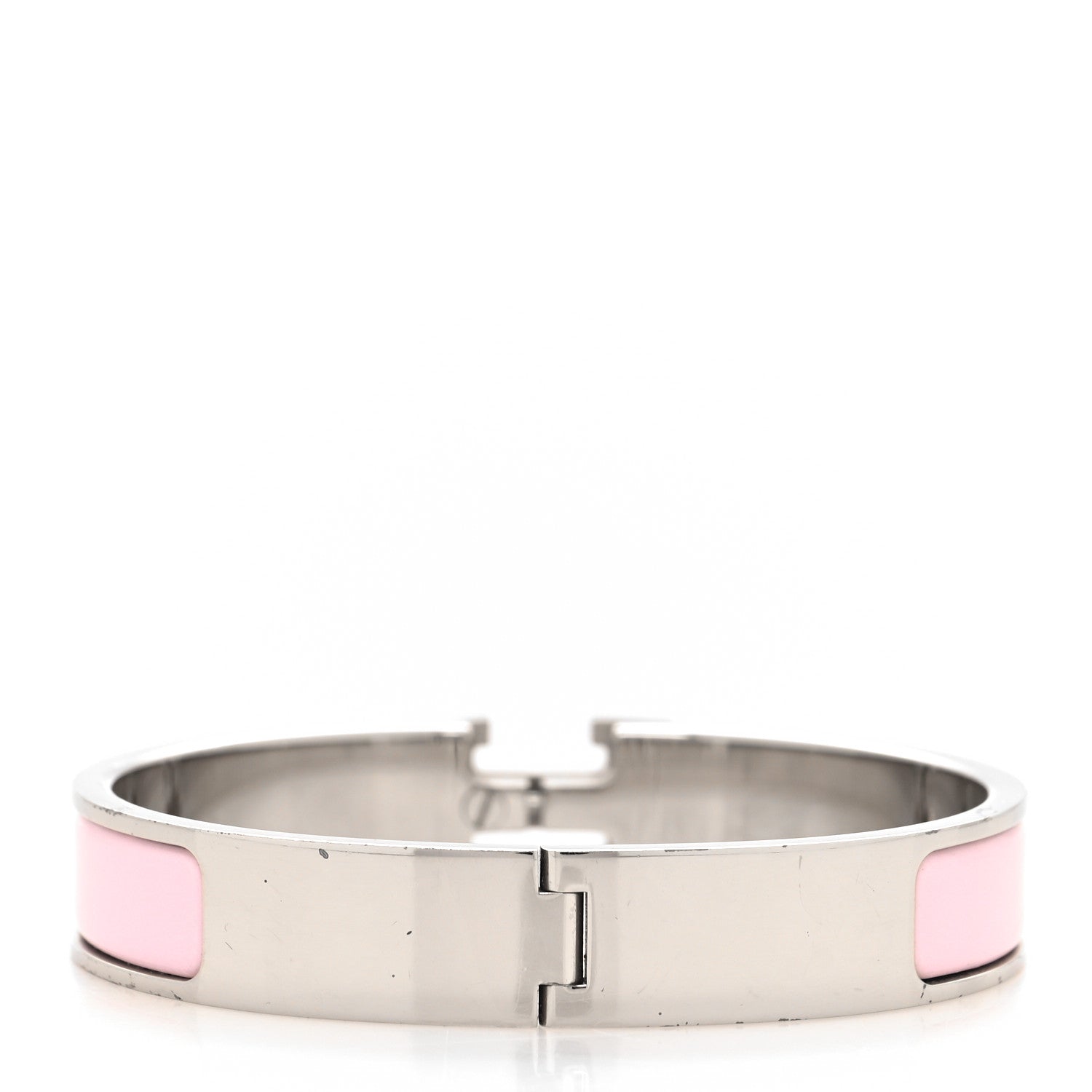 Hermes Enamel Narrow Clic Clac H Bracelet PM Rose Sakura 3 of 5