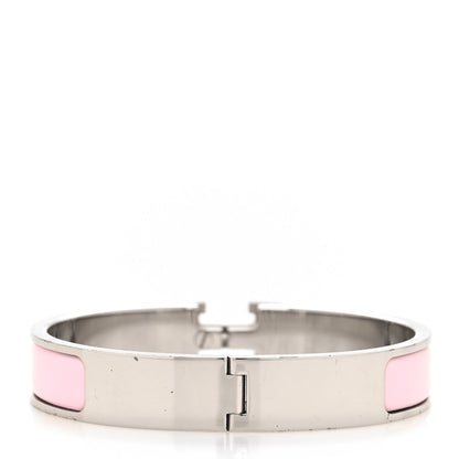 Hermes Enamel Narrow Clic Clac H Bracelet PM Rose Sakura 3 of 5
