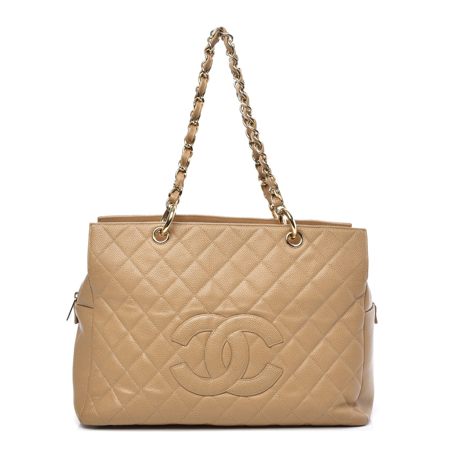 Chanel Caviar Quilted Grand Timeless Tote GTT Beige 1 of 11