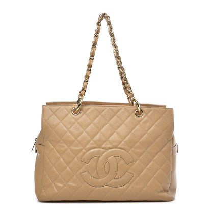 Chanel Caviar Quilted Grand Timeless Tote GTT Beige 1 of 11