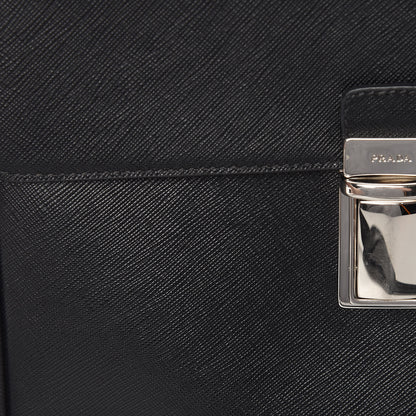 Prada Saffiano Messenger Satchel Black 9 of 15