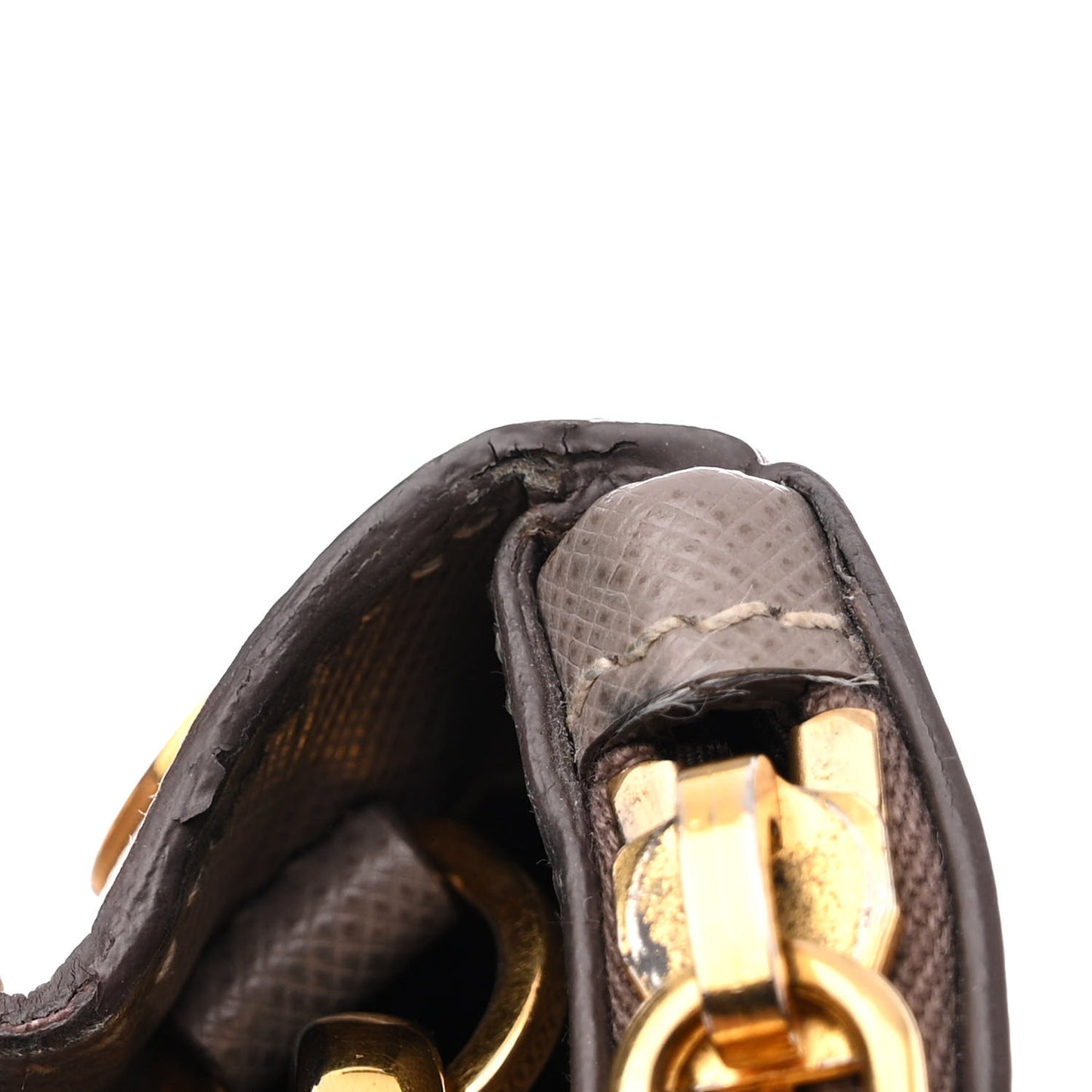 Saffiano Small Galleria Double Zip Tote Argilla