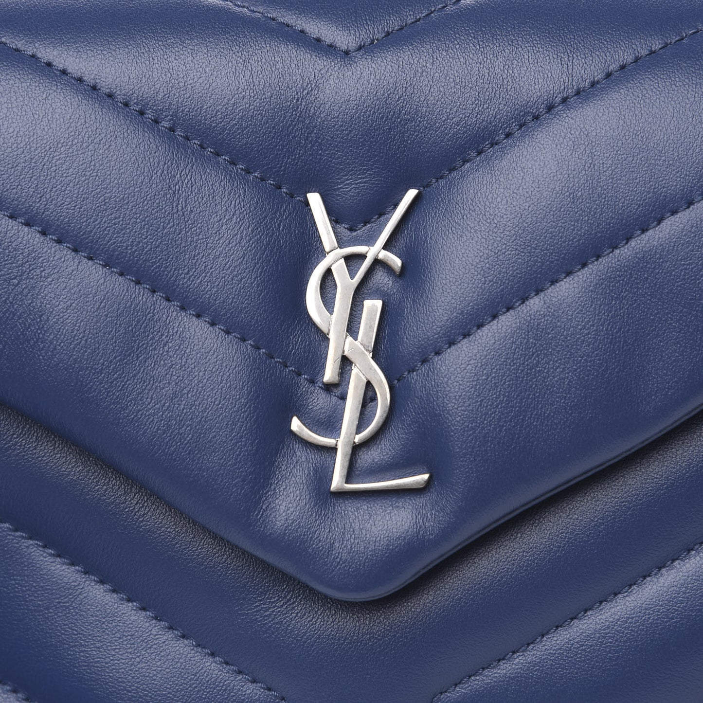 Calfskin Y Quilted Monogram Toy Loulou Chain Satchel Denim