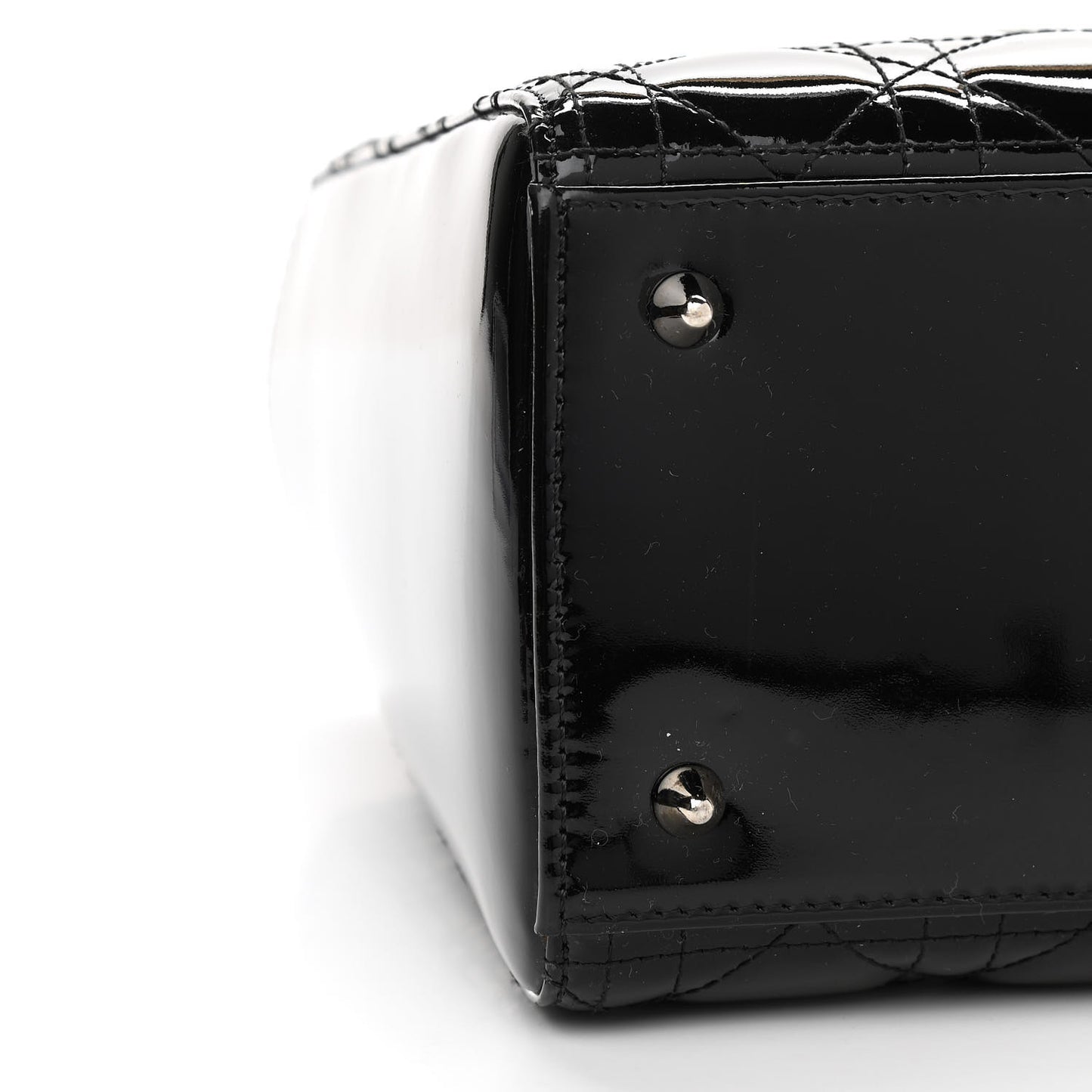 Patent Cannage Medium Lady Dior Black