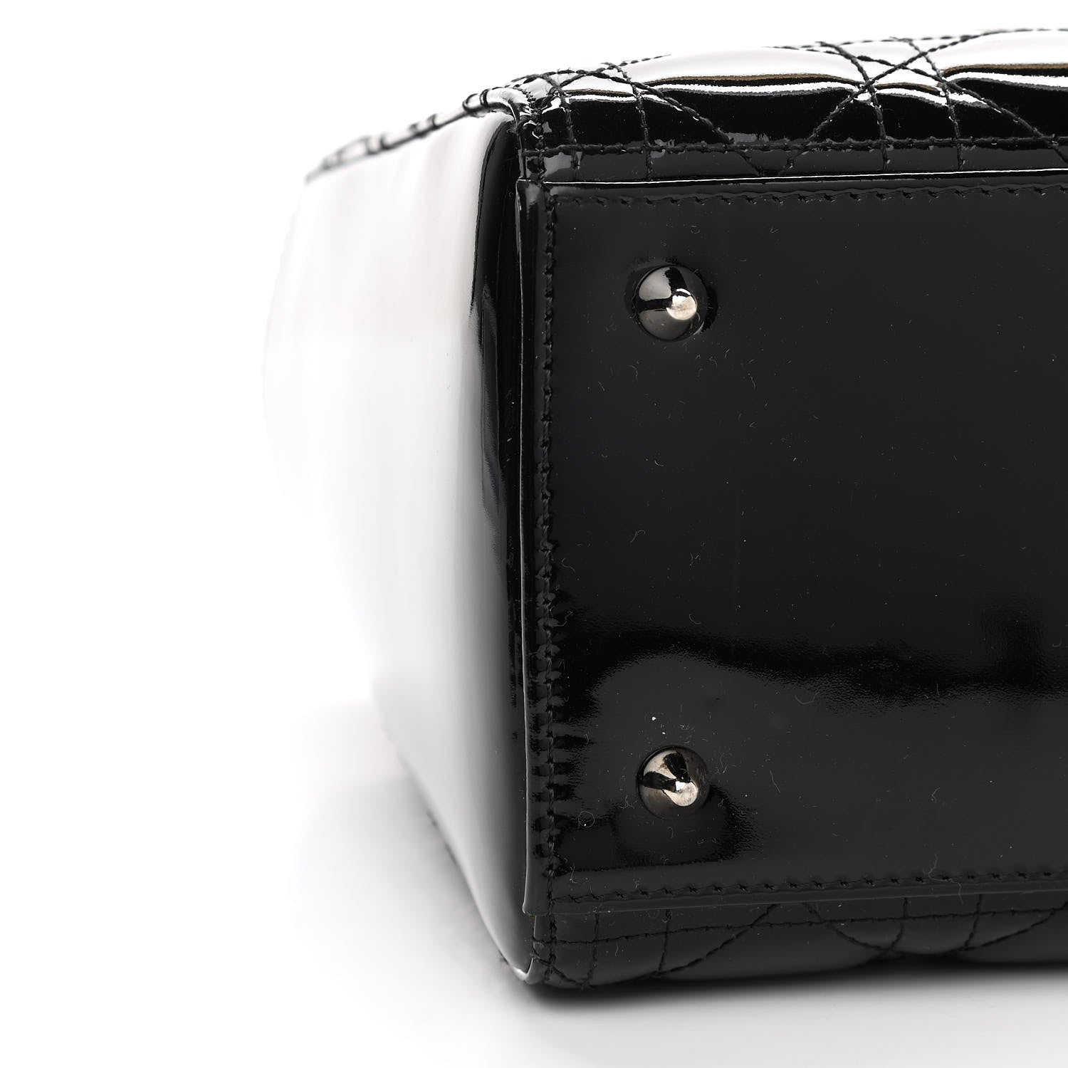 Christian Dior Patent Cannage Medium Lady Dior Black 9 of 12