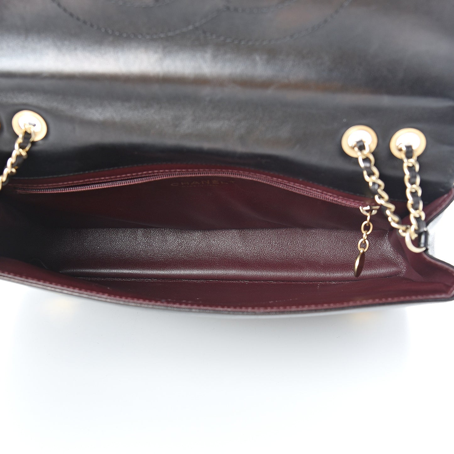 Lambskin Quilted Medium Diamond CC Flap Black