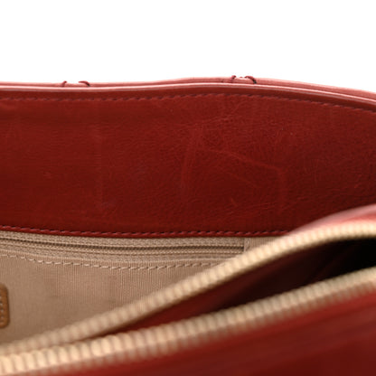 Chanel Calfskin Quilted Medium Retro Chain Tote Red 11 of 12