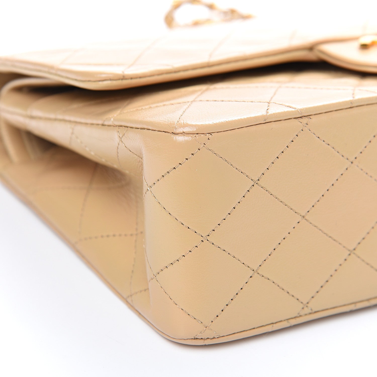 Chanel Lambskin Quilted Small Double Flap Beige 12 of 14