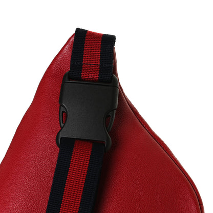 Gucci Grained Calfskin Logo Belt Bag Hibiscus Red 11 of 11