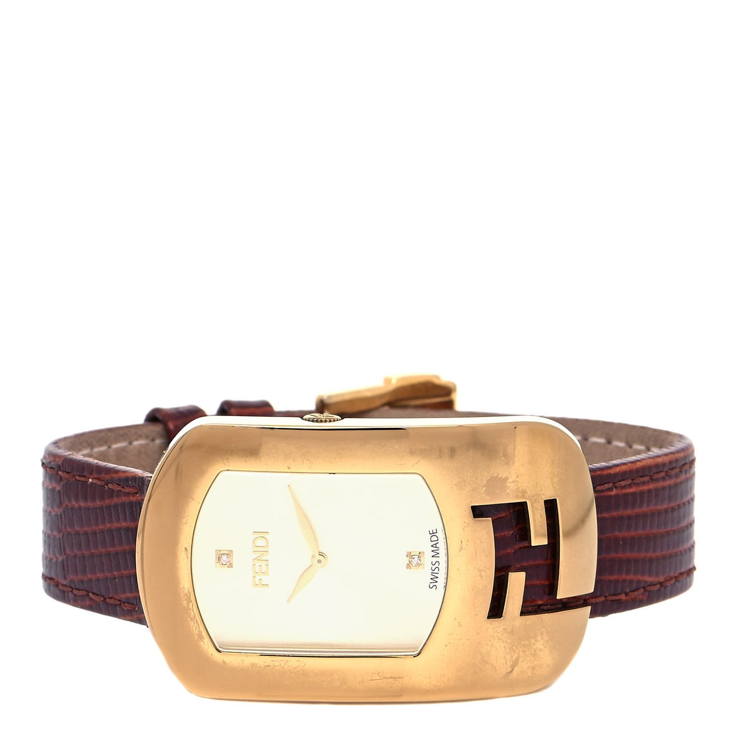 Stainless Steel Calfskin Diamond 29mm Chameleon Quartz Watch