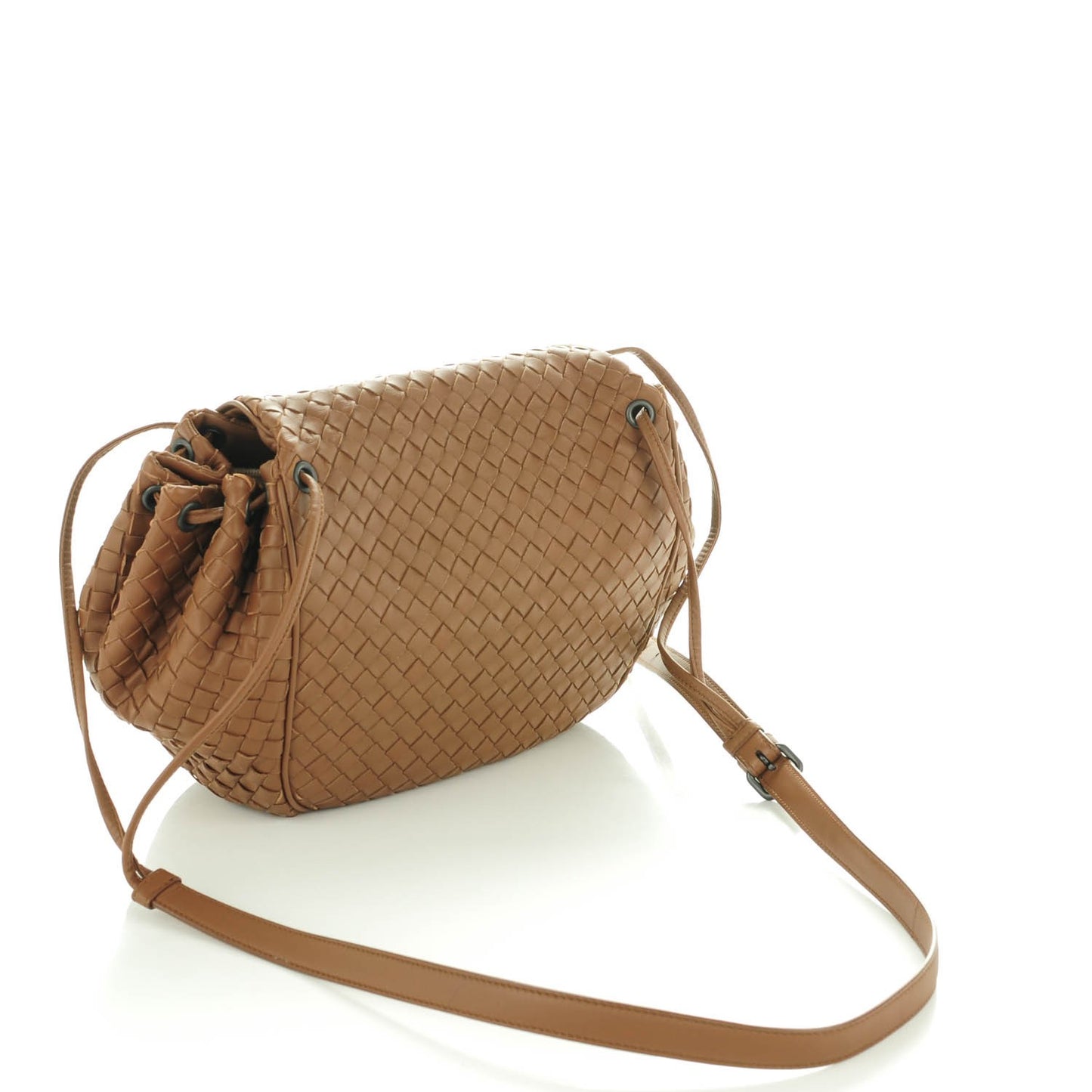 Nappa Intrecciato Messenger Light Brown