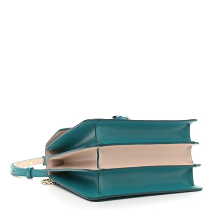 Bulgari Calfskin Contrast Serpenti Forever Top Handle Tropical Turquoise Milky Opal 5 of 9