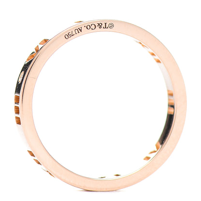 Tiffany 18K Rose Gold Diamond Atlas Pierced Ring 49 4.75 4 of 5
