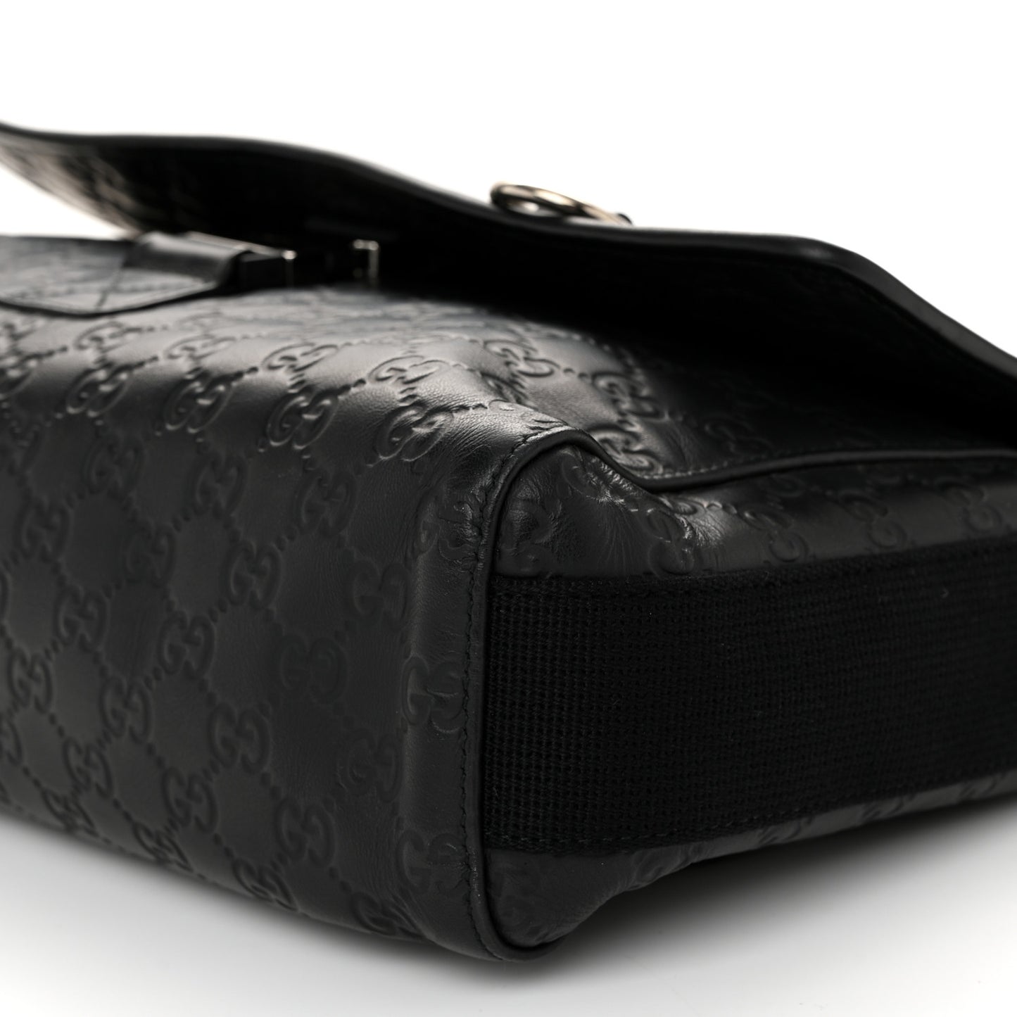 Rubber Guccissima Medium Messenger Bag Black