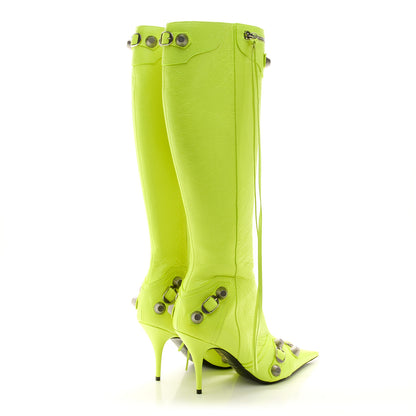 Balenciaga Agneau Arena Cagole 90mm Boots 39 Fluo Yellow 4 of 9