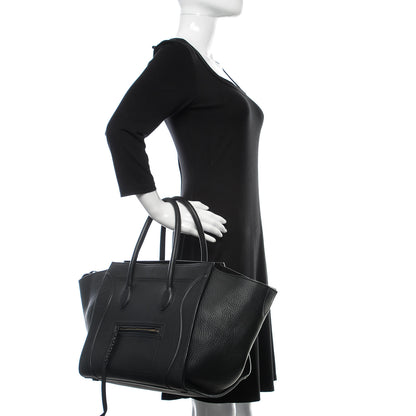 Celine Supple Calfskin Medium Phantom Luggage Black 2 of 22