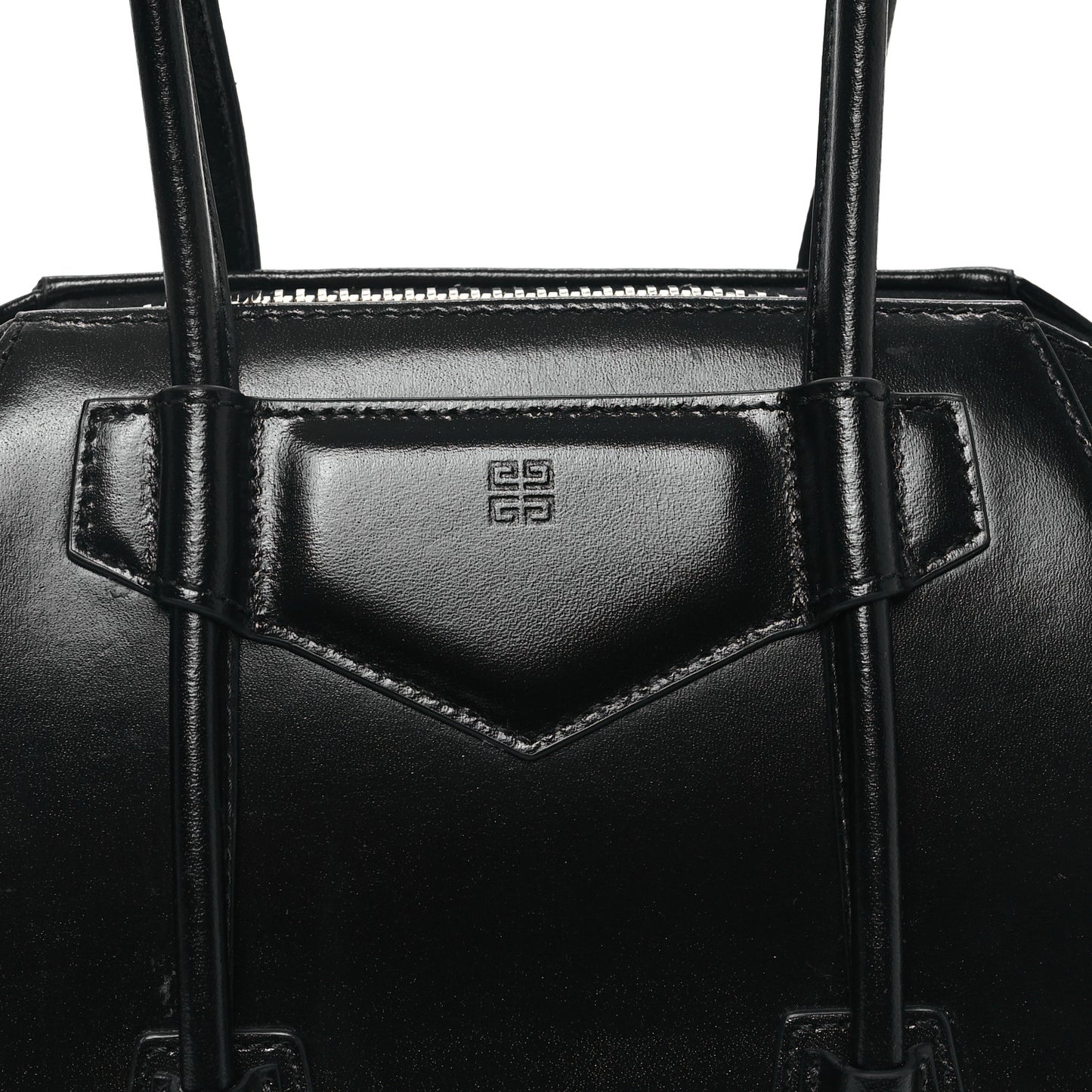 Box Calfskin Mini Lock Antigona Shoulder Bag Black