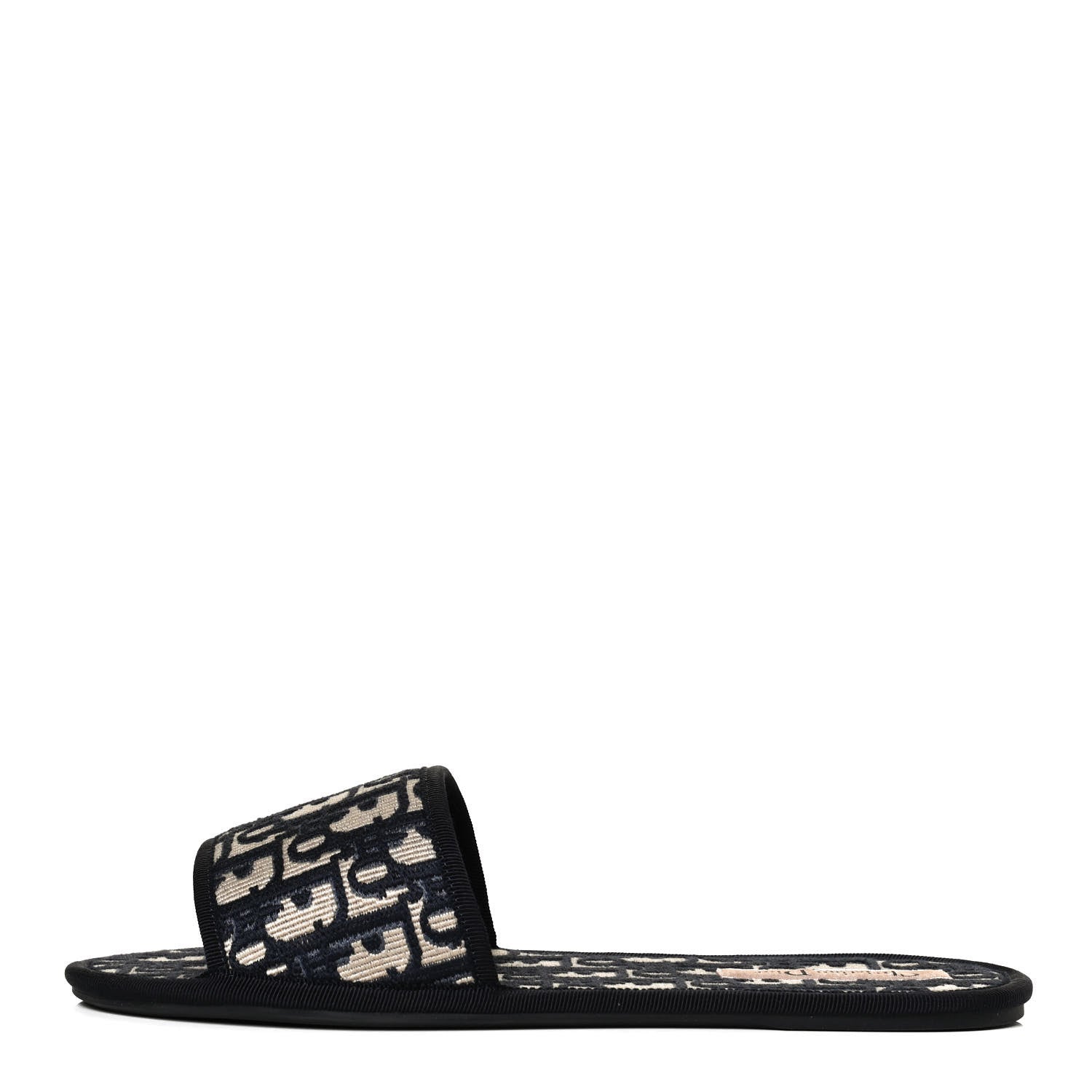 Christian Dior Velvet Oblique Chez Moi Sandal 40 Deep Blue 1 of 12