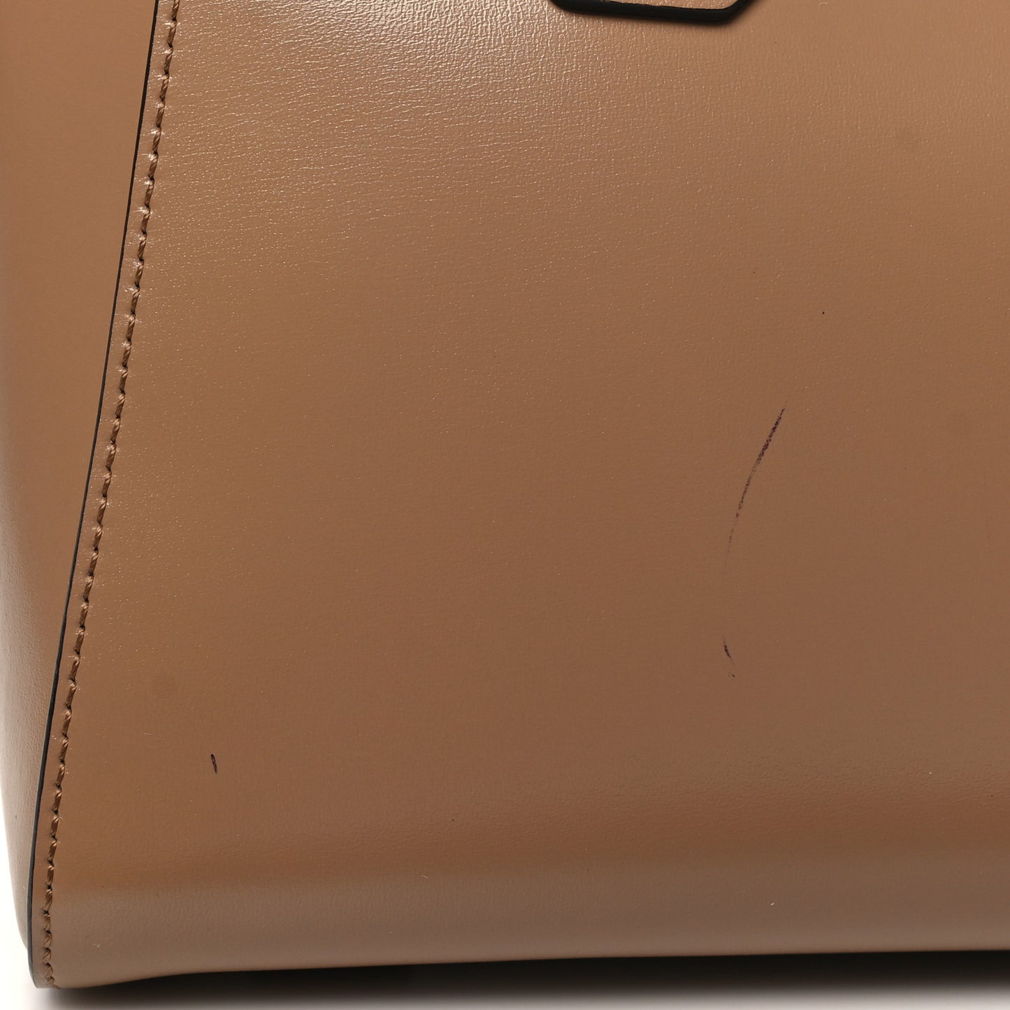 Shiny Lord Calfskin Small Antigona Dark Beige