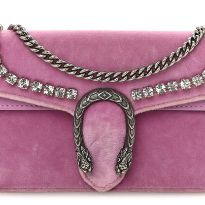 Gucci Velvet Crystal Super Mini Dionysus Shoulder Bag Malva 7 of 9