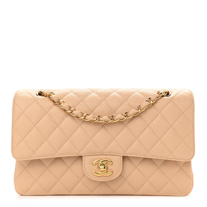 Chanel Caviar Quilted Medium Double Flap Beige Clair 1 of 11