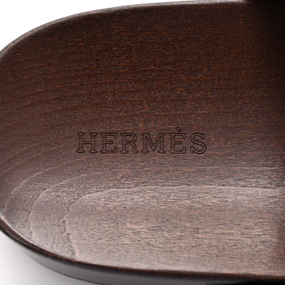 Hermes Calfskin Womens Kos Clog 37 Black 8 of 10