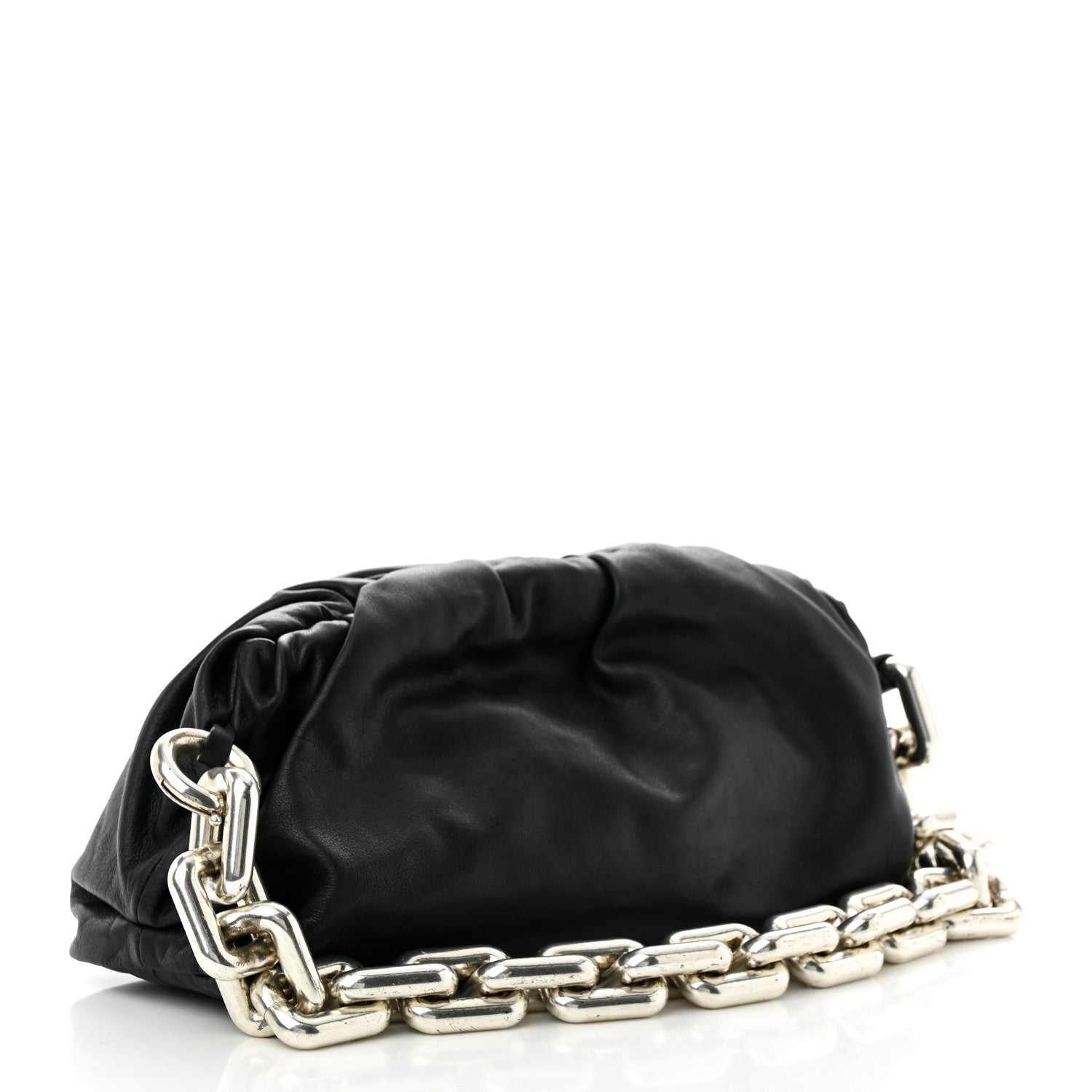Bottega Veneta Calfskin The Pouch Chain Black 3 of 11