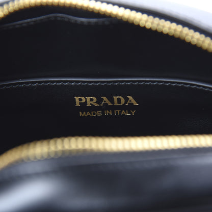 Prada Soft Calfskin Oval Diagramme Crossbody Bag Black 5 of 8