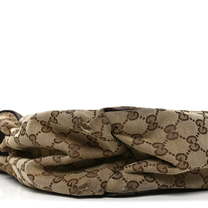 Gucci Monogram Natural Pigskin Large Diaper Bag Beige Ebony Cocoa Dark Chocolate 9 of 10