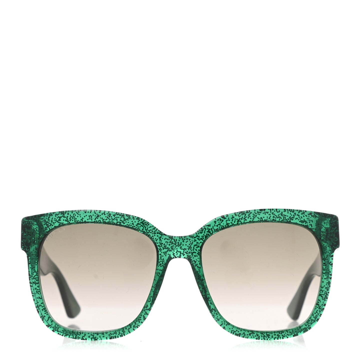 Acetate Glitter Square Frame Sunglasses GG0347S Green